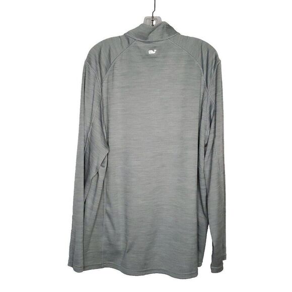 Vineyard Vines Mens Quarter Zip Pullover Medium Gray Sankaty Performance Preppy - Picture 2 of 6